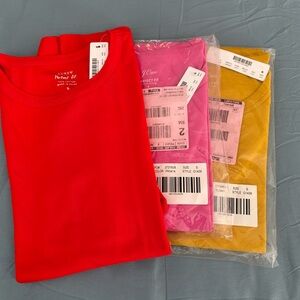 J. Crew Women’s Perfect Fit T-Shirts - Red, Pink, Yellow